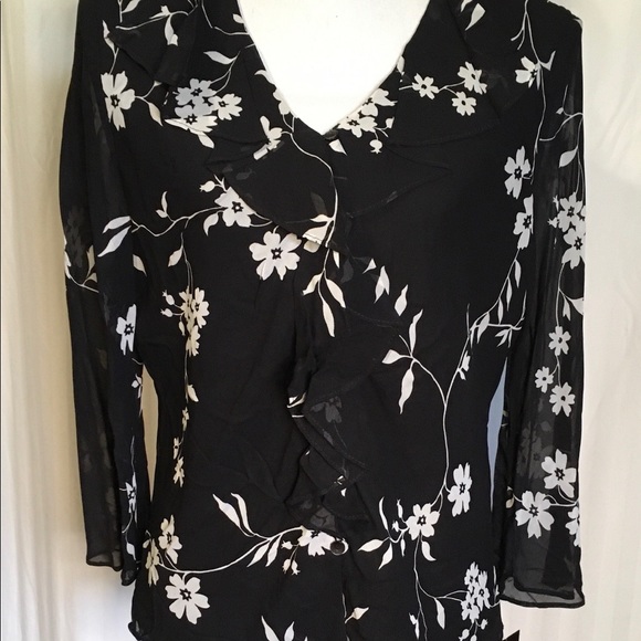 Donna Rico 2 Pc Pantsuit NEW Sz 14 Black/White - Picture 2 of 8
